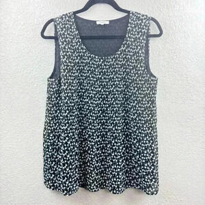 Pleione Floral Pleated Sleeveless Blouse - Size S